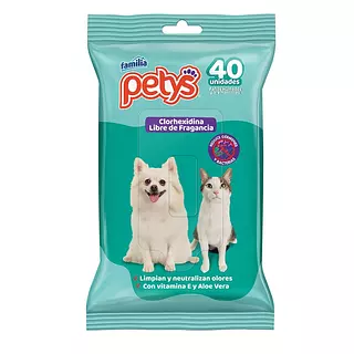 Pañitos Humedos Petys con Clorexidina