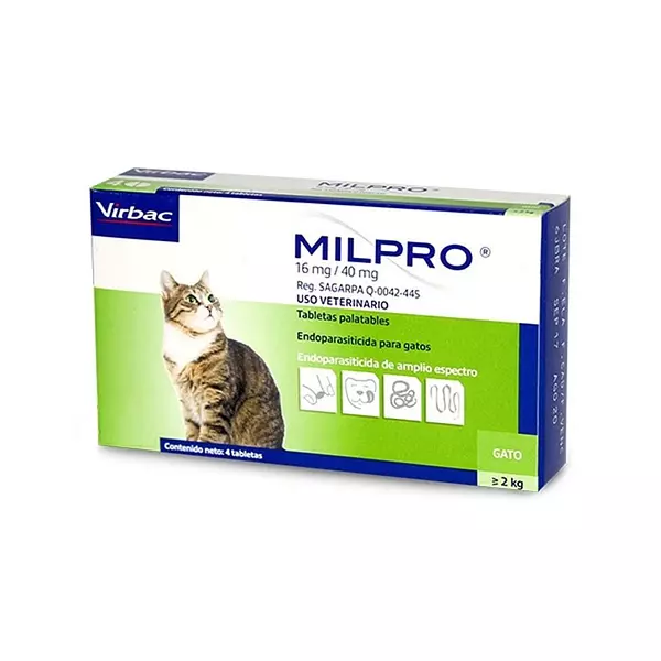 Milpro Gato Adulto X 16mg/40mg