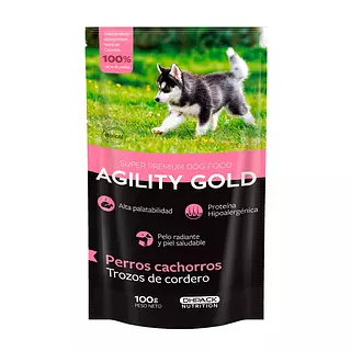 Agility Gold Pouche Trozos De Cordero Cachorro