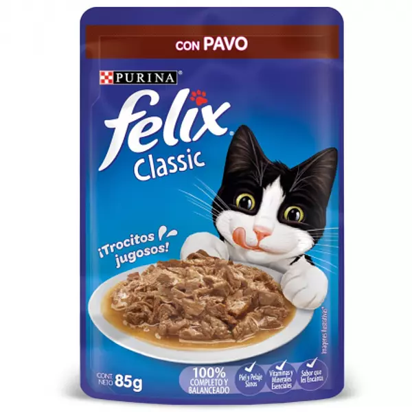 Felix Pouche Con Pavo Para Gatos