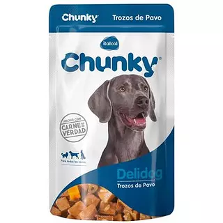 Chunky Delidog Comida Húmeda Trozos De Pavo