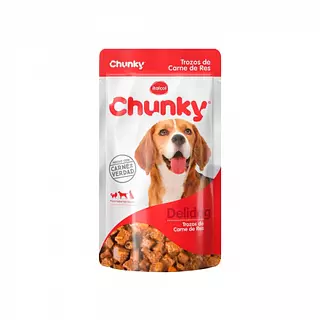 Chunky Delidog Comida Húmeda Trozos De Carne De Res X 250g